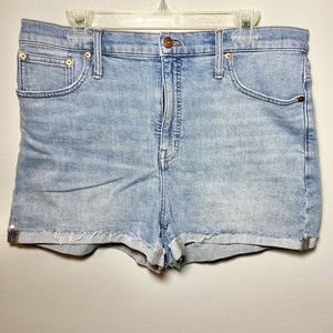 MADEWELL SIZE 32 High-Rise Denim Shorts MD737